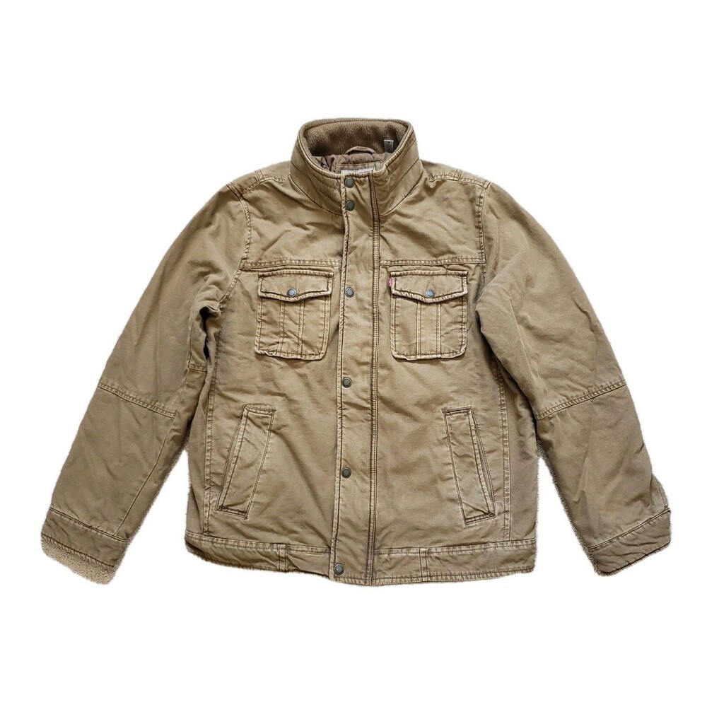 Levi's Military Size Medium Mens Full Zip Brown Jacket Field Trucker